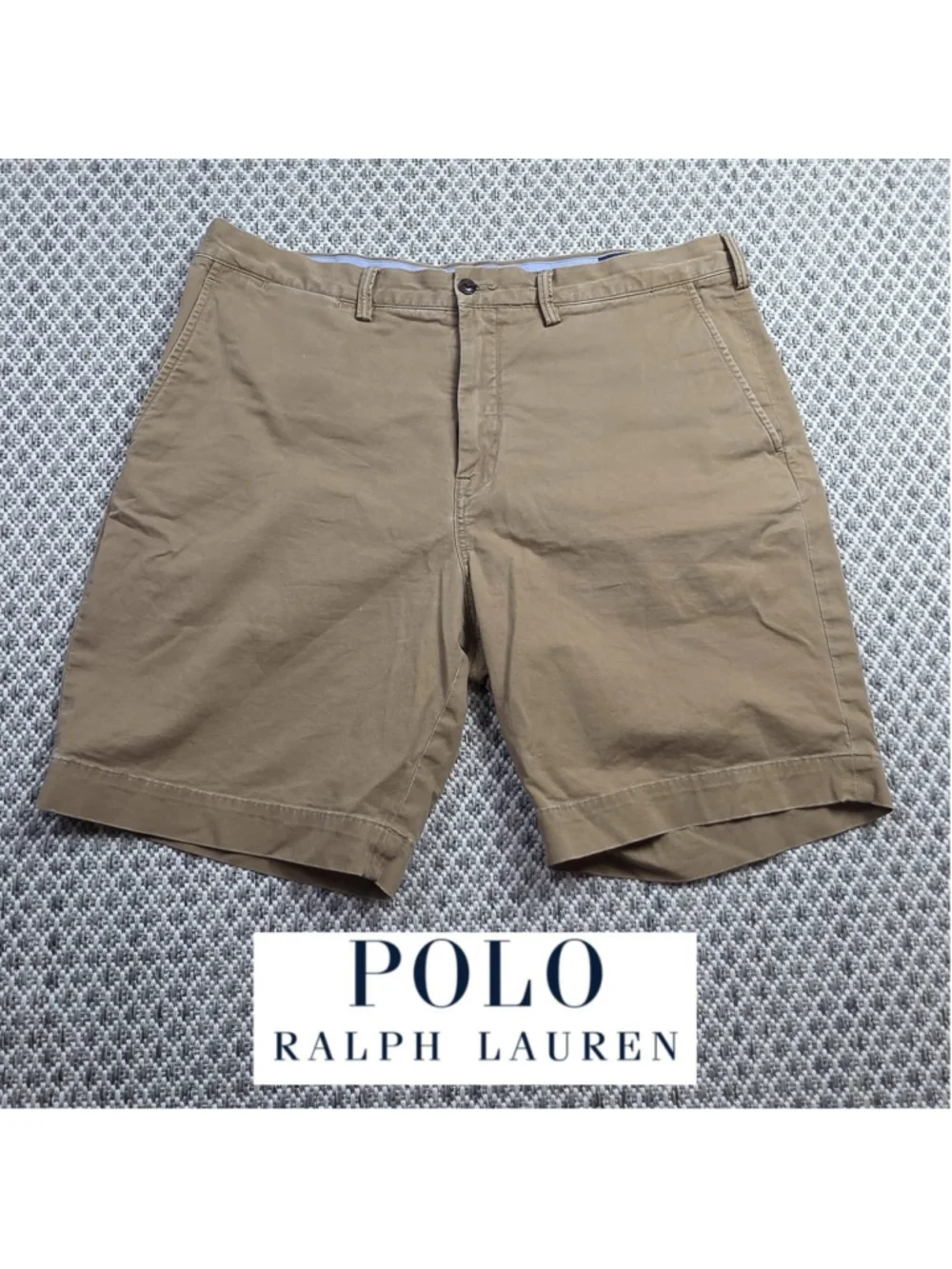 Polo Ralph Lauren The Polo Chino Shorts Mens 36 Stretch Classic Fit Khaki Tan